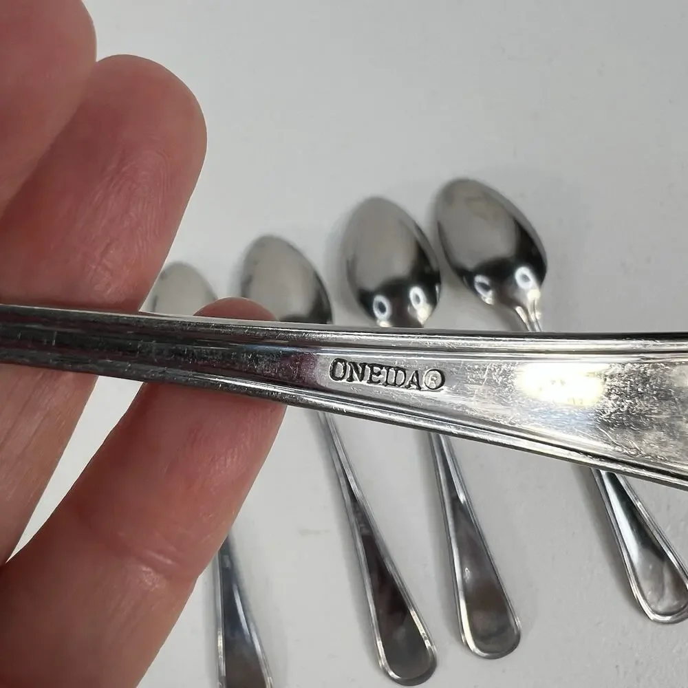 Oneida HOLLIS Lot Of 5‎ Teaspoon Stainless Flatware Stainless Replacement